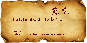 Reichenbach Izóra névjegykártya